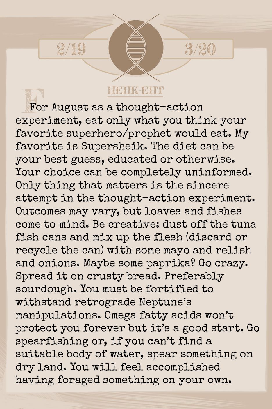 August 2018 Horoscope (Old sign: Pisces)
